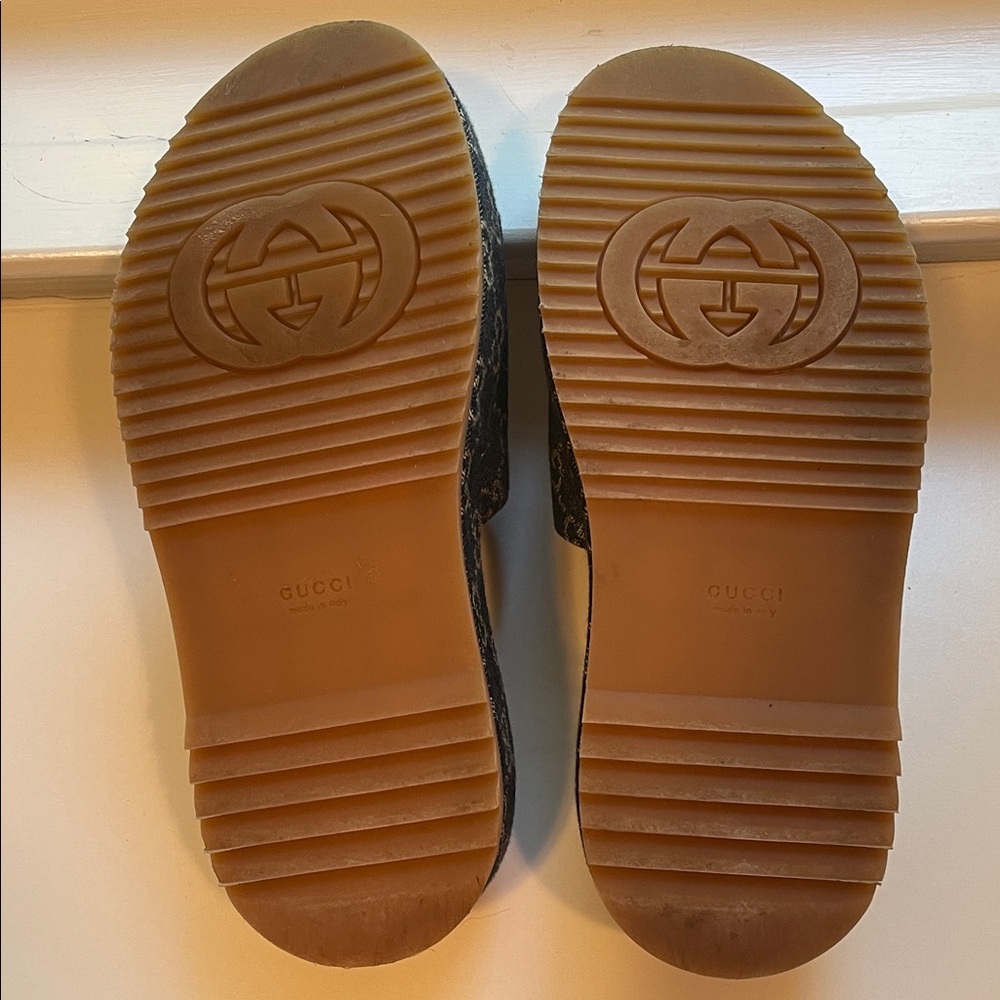 Gucci Blue and Brown Sandals - Picture 9 of 14